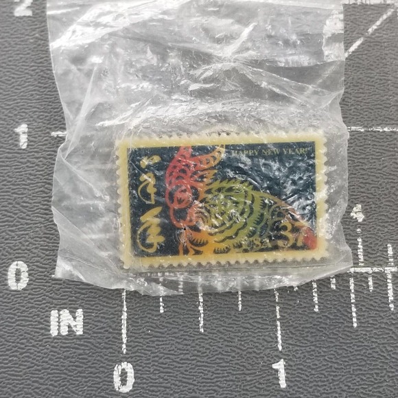 2003 Ram Lunar New Year Chinese Zodiac Animal USPS 37 Cent Stamp Lapel Pin VTG - Picture 3 of 5